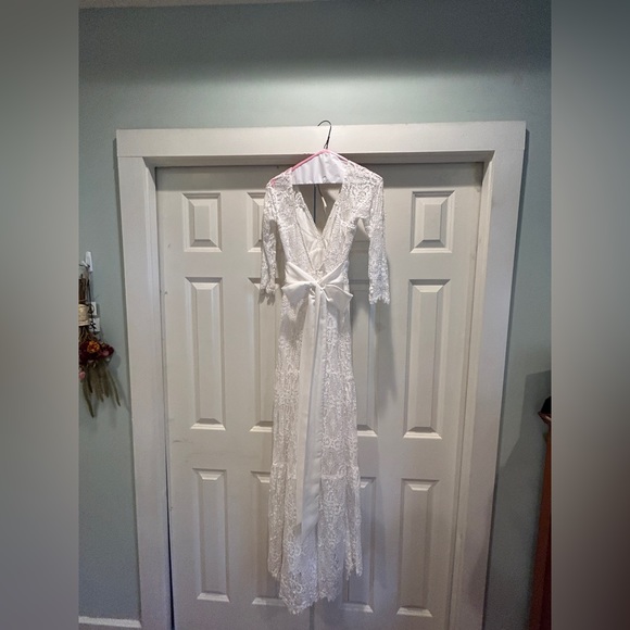 Kite And Butterfly Rena Bohemian White Wedding Dress like new - Picture 12 of 16